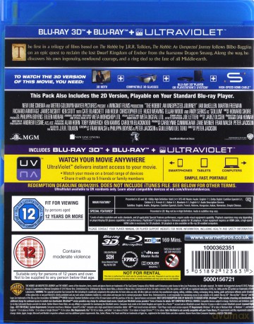 The Hobbit: An Unexpected Journey (Hobbit: Niezwykła Podróż) [2Blu-ray 3D]+[2Blu-ray]