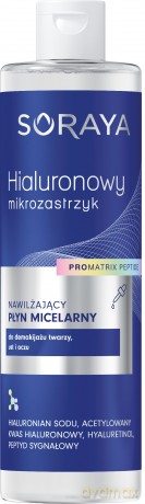 SORAYA Hialuronowy mikrozastrzyk Nawilżający płyn micelarny 400 ml