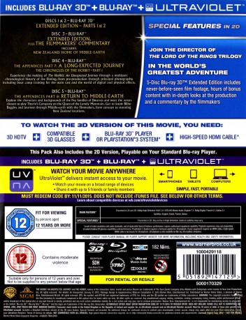 The Hobbit: An Unexpected Journey Extended Edition (Hobbit: Niezwykła Podróż) [2xBlu-Ray 3D]+[3xBlu-Ray]