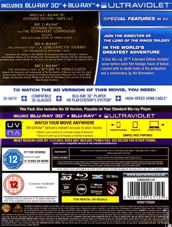 The Hobbit: An Unexpected Journey Extended Edition (Hobbit: Niezwykła Podróż) [2xBlu-Ray 3D]+[3xBlu-Ray]
