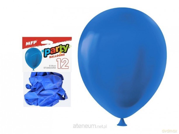 Balon dmuchany niebieski 26 cm 12szt