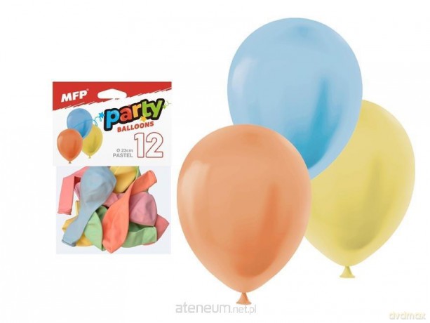 Balon dmuchany pastel 23 cm 12szt