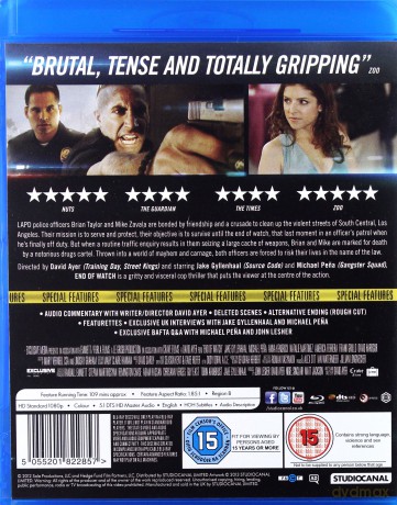 End of Watch (Bogowie Ulicy) [Blu-Ray]