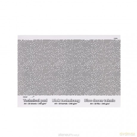 Blok techniczny A4/10K 240g Labirynt