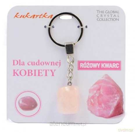 Brelok Dla cudownej kobiety różowy kwarc