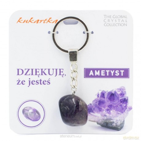 Brelok Dziękuję, że jesteś ametyst