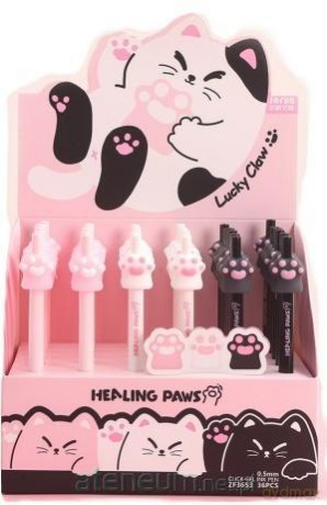 Długopis żelowy Cat Paw 0,5mm nieb (36szt)