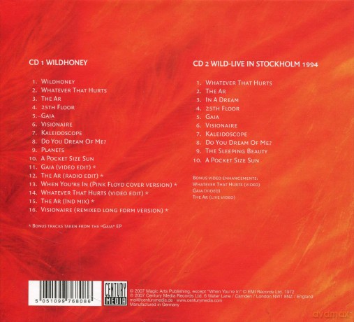 Tiamat: Wildhoney (Re-Issue + Bonus) (digipack) [2CD]
