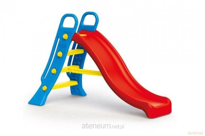 Duża zjeżdżalnia wodna czerwono-niebieska