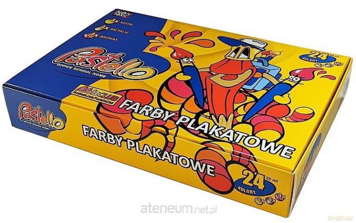 Farby plakatowe 20ml 24 kolorów