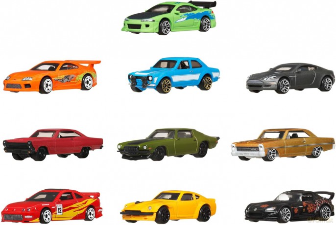 Hot Wheels Fast&Furious Szybcy i wściekli 10-pak