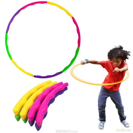 Hula Hop z wypustkami składane kolorowe 50 cm 7el [GRA]