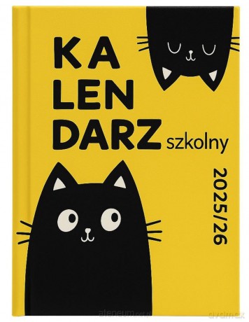 Kalendarz 2025/2026 A5 tygodniowy szkolny Kot [KALENDARZ]