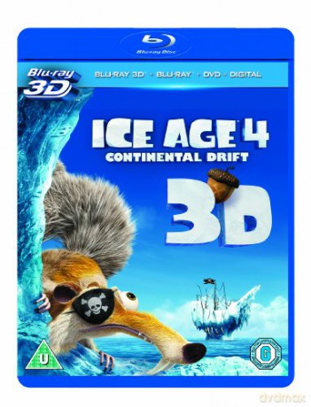 Ice Age 4: Continental Drift (Epoka Lodowcowa 4: Wędrówka kontynentów 3D) [Blu-ray 3D]+[Blu-Ray]+[DVD]