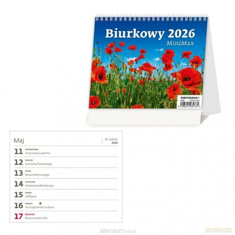 Kalendarz 2026 biurkowy MiniMax tygodniowy [KALENDARZ]