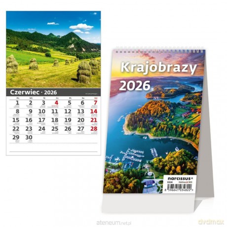 Kalendarz 2026 biurkowy pionowy miesięczny [KALENDARZ]