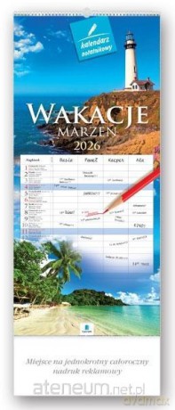 Kalendarz 2026 notatnikowy Wakacje marzeń [KALENDARZ]