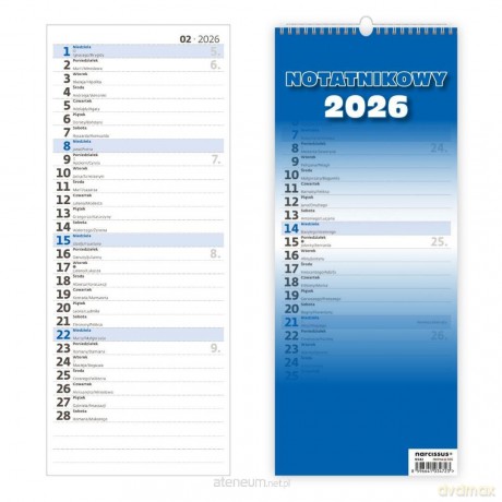 Kalendarz 2026 Slim notatnikowy [KALENDARZ]