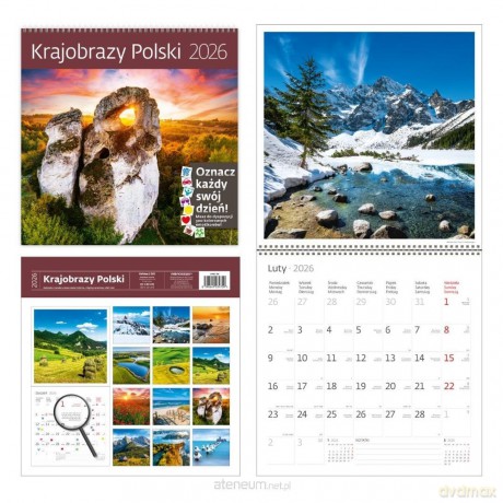 Kalendarz 2026 ścienny 30x30 Krajobrazy [KALENDARZ]