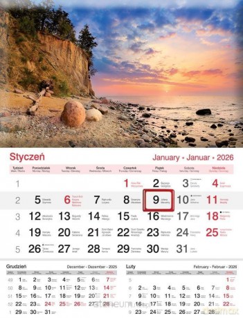 Kalendarz 2026 ścienny jednodzielny Plaża [KALENDARZ]