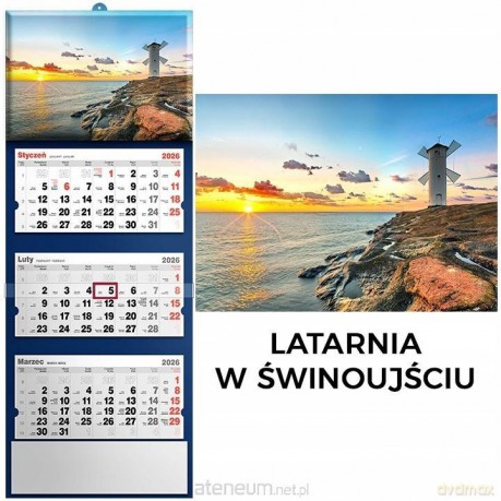 Kalendarz 2026 trjdzielny latarnia [KALENDARZ]