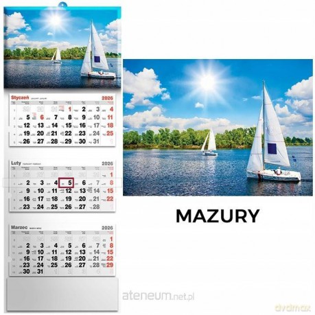 Kalendarz 2026 tródzielny mazury [KALENDARZ]