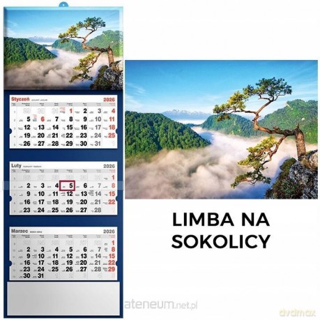 Kalendarz 2026 trójdzielny limba na Sokolicy [KALENDARZ]