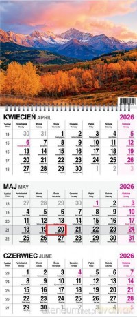 Kalendarz 2026 trójdzielny na spirali Góry [KALENDARZ]
