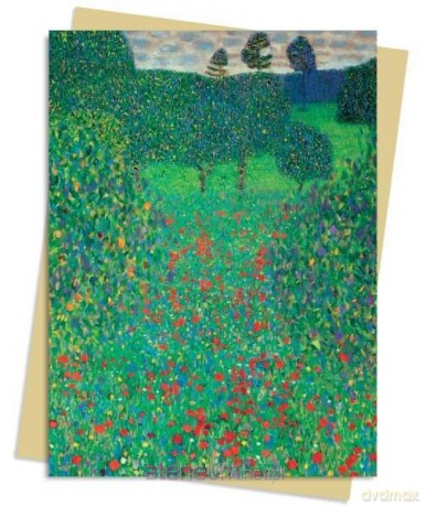 Karnet B6 Pole maków Gustav Klimt