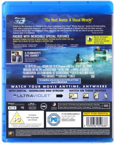 Life of Pi (Życie Pi) [Blu-ray 3D]+[Blu-Ray]