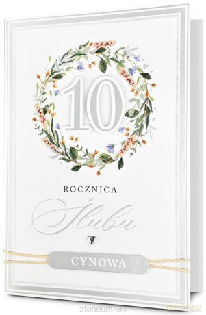 Karnet Rocznica ślubu 10