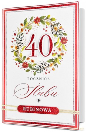 Karnet Rocznica ślubu 40