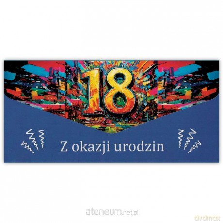 Karnet-koperta Urodziny 18