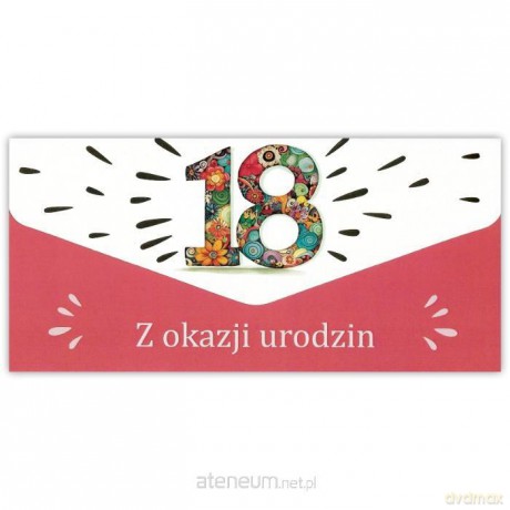Karnet-koperta Urodziny 18
