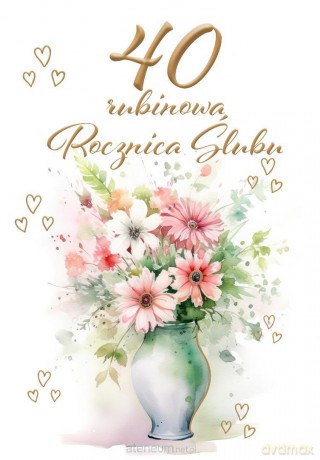 Kartka okolicznościowa Rocznica ślubu 40