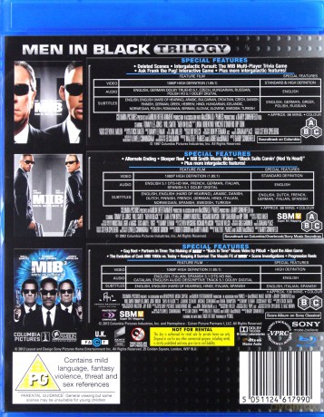 Men in Black 1-3 (Faceci w czerni 1-3) [3Blu-ray]
