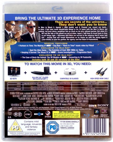Men in Black 3 (Faceci W Czerni 3) [Blu-ray 3D]+[Blu-Ray]