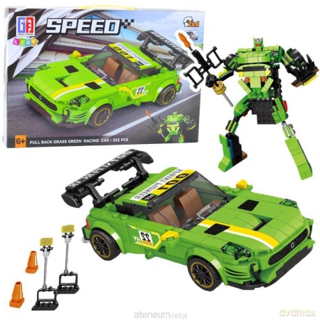 Klocki konstrukcyjne Auto z napędem Robot 2w1 352e [KLOCKI]