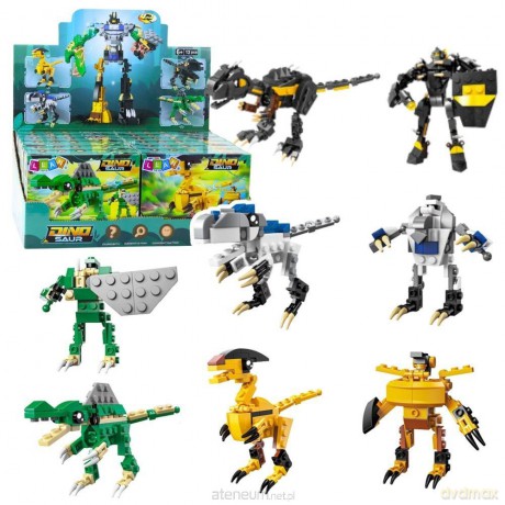 Klocki konstrukcyjne Dinozaur robot 2w1 MIX [KLOCKI]