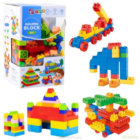 Klocki konstrukcyjne kolorowe 260el [KLOCKI]