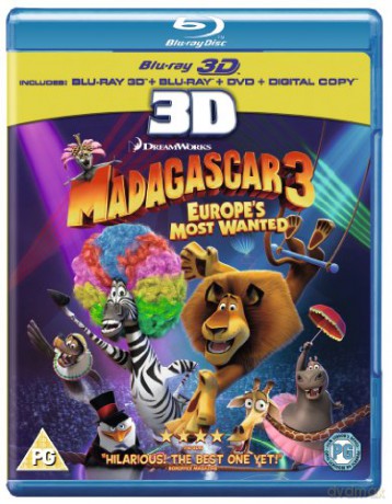 Madagascar 3: Europe\'s Most Wanted (Madagaskar 3) [Blu-ray 3D]+[Blu-Ray]+[DVD]