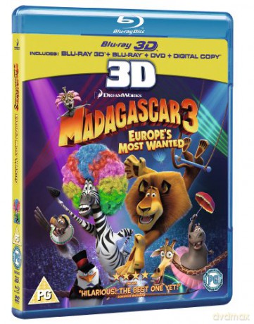 Madagascar 3: Europe\'s Most Wanted (Madagaskar 3) [Blu-ray 3D]+[Blu-Ray]+[DVD]