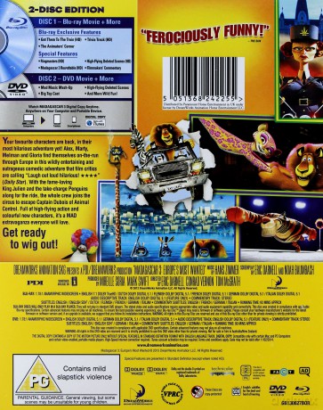 Madagascar 3: Europe\'s Most Wanted (Madagaskar 3) [Blu-Ray]+[DVD]