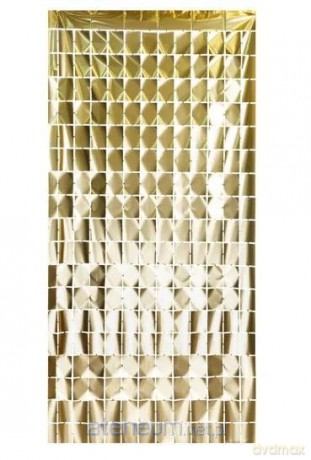 Kurtyna kwadraty elegancki złoty 100x200 cm