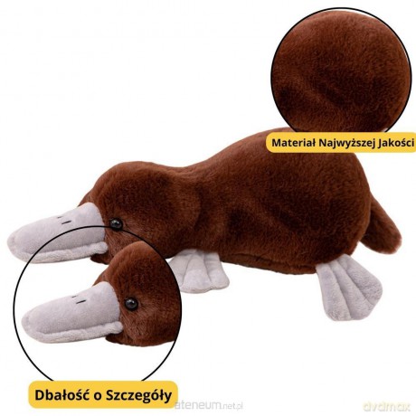 Maskotka Dziobak brązowy 32 cm