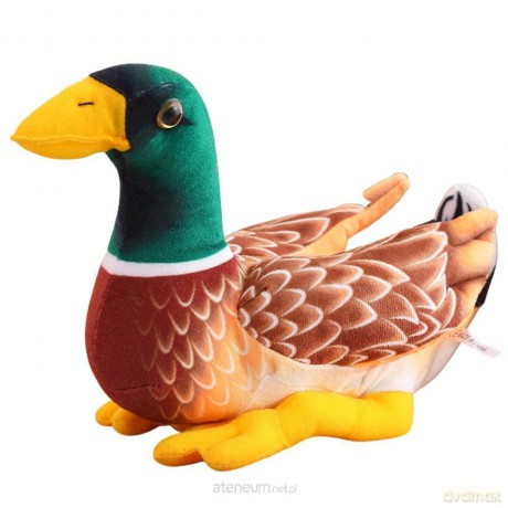 Maskotka Kaczka brązowo zielona 28 cm