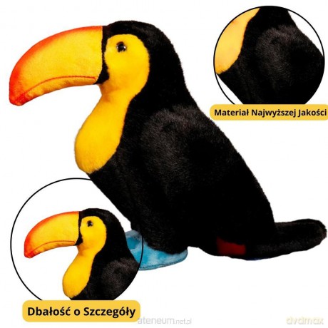 Maskotka Tukan czarny 25 cm