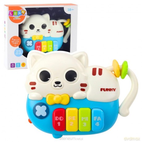 Mini Pianinko Kotek niebieski światło dźwięk