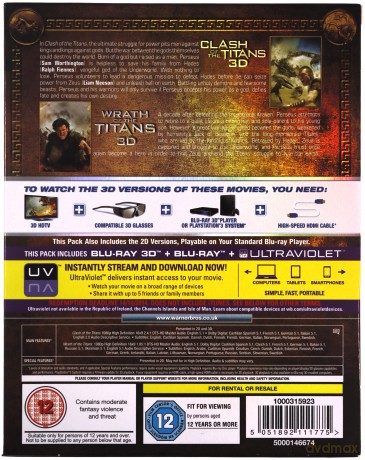 Clash of the Titans / Wrath of the Titans (Starcie Tytanów / Gniew Tytanów) [2xBlu-ray 3D]+[2xBlu-Ray]