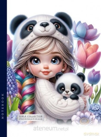 Notatnik 143x200 64K kratka Dziewczynka i panda